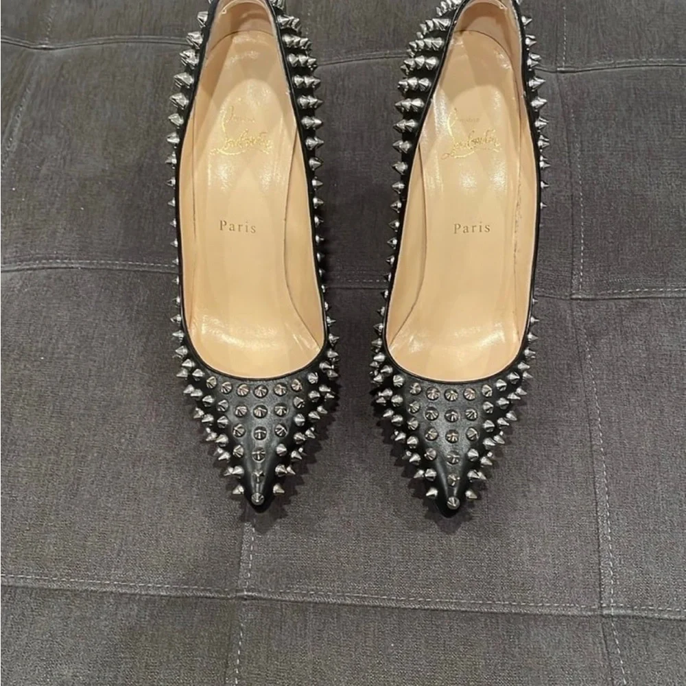 Christian Louboutin Pigalle Plato spiked heels - Picture 1 of 9